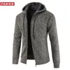 FGKKS Marca Hombres Suéteres con capucha Abrigo Hombres de alta calidad Suéter de moda Invierno Nueva flor Fleece Grueso Suéteres casuales Masculino 201118