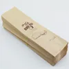 LBSISI LIFE 50PCS Kraft Paper Long Bread Facs Handmade Wedding Finder Event Favor مع نافذة شفافة لـ Bakery Home 201225