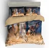 Zeimon cartoni animati Dinosaur Set biancheria da letto Microfiber 3D copripiumino alpaca Stampato Letto a cavallo Set Casa Textile Letto Queen Size LJ201127