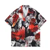 Herrklänning edson arantes sommar män hawaiian shirt lyxig 3d leopard print street casual knapp kortärmad strand semester aloha