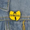 Hot selling cute cartoon personalized letter WUTANG alloy enamel pin badge brooch