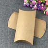 50 Stück Papier-Kissenboxen, leere Geschenkbox, Kraft-Stroage-Box, Papierverpackungsboxen für Schmuck/Kunsthandwerk/Handarbeit