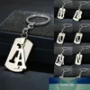26 English Initial Letters A-Z Stainless Steel Alphabet Key Chain Ring Keychains Car Wallet Handbags Pendant Decor Accessories
