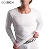 Vintermärke Mens Thermal Underwear Cotton Long Johns Round Neck Long Sleeve Tops 4xl 5xl 6xl Plus Size Ondergoed G0191228L