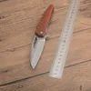EX-Fabrika Fiyatı Flipper Katlanır Bıçak D2 Saten Bıçak Ahşap + Paslanmaz Çelik Sac Kolu Rulman EDC Cep Knvies