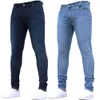 Hot Mens Skinny Jeans Super Skinny Jeans Hommes Non Déchiré Stretch Denim Pantalon Taille Élastique Grande Taille Européenne Long Pantalon