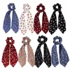 الأزهار الفهد النظير scrunchies وشاح الشعر مرونة بوهو اللارات القوس الشعر حبل العلاقات scrunchie ذيل حصان حامل اكسسوارات للشعر 28 ألوان M3291