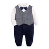 Spring Baby Romper Designer kläder barn nyfödda ett år gammal klänning pojke baby spädbarn pojke design kläder 64483927048014