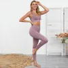 Tuta da fitness Completi da yoga Set da yoga per donna Gilet solido traspirante + Leggings Pantaloni Allenamento Abbigliamento da corsa Sexy Palestra Top Abbigliamento sportivo Collant Tuta