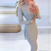 Frauen Casual Stricken 2 Stück Sets Herbst Winter Outfit Langarm Trainingsanzüge Pullover Pullover Crop Top Und Hosen Weibliche Sexy set