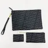 Fashion Clutch Bag for Women Chevron Clutches with Wristlet and Card holder Sold With box