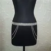 Chic Bling Diamante Waist Belt Women Adjustable Metal Link Chain Hollow Out Cinturones Party Night Club Accessories Waist Belts
