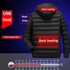 남성 방수 가열 겨울 따뜻한 전기 USB 자켓 적외선 겨울 남성 스마트 야외 난방 후드 파카 워밍 열 코트 201123