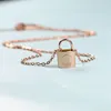 Nieuwe 316L Titanium stalen sieraden ketting 18k gouden roze zilveren ketting voor heren en dames paar cadeau301p