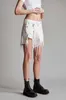 女性のショートパンツ春と夏の新しいR13の高腰重なっている穴の大まかな裾スキューファイル斜めバックルデニムショーツ女性