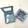 Groothandel wimperverpakking 25mm 3D 5D nertsenstrip washes box met duidelijke lade vierkante lash cases