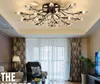 Modern Nordic K9 Crystal LED Ceiling Lights Fixture Gold Black Home Lamps for Living Room Bedroom Kitchen Bathroom