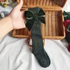 Baby Girls Knee High Socks Дети Хлопок Большой Лук Рождественский Носок Сплошной Цвета Утеплители Ноги Девушка Малыш Мягкие Длинные чулки Для детей 20220224 H1