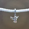 925 Sterling Silber Anhänger Eule Schule String Anhänger DIY Perlen passen Pandora Armband Halskette Frauen Schmuck