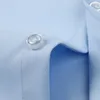 Chemises habillées de base à manches longues classiques pour hommes Chemises habillées de base à rayures simples Poche formelle Business Standard-Fit Office Social Shirt LJ200925