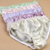 Femmes soie satin culottes sous-vêtements respiratoires féminins 6pcs pack dames culottes slips 201112