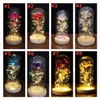 Gold Foil Plated Rose glass cover Christmas decorative lamp Simulation of immortal flower handicraft luminous creative ornaments T2I51644