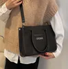 Borsa di grande capacità Borsa portatile da donna per l'autunno, versatile, in tela, borsa a spalla per pendolari, per college