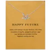 Colliers ras du cou avec carte or argent grue pendentif collier pour mode femmes bijoux HAPPY FUTURE