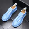 Men Leather Casual Shoes Spring Autumn New Designer Crocodile Print Fashion Lace-Up Flat Leisure Shoes b36