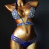 2020 vacation sexy diamond Big V bikini set bling stones bathing suit good quality swimsuit brazilian swim T200708