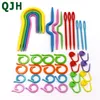 5 zestawów ABS Plastikowa dzianina Stitch Nazwy szydełkowe Hak z tworzyw sztucznych Markery Igły Clip Craft Knitting Crochet Blokujący Stitch1