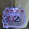 2020 Quarantine Survivor Family Snowman Face Mask Christmas Pendant Acrylic LED Night Light Christmas Decoration