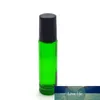 144pcs 10ml Perfume Green Thick Glass Roller Bottle Empty 10cc Roll-On Ball Essential Oil Sample Bottle