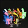 Wholesale Silicone Bubbler Bubbler Rush Курительная ручная ложка трубы Chockah Bongs кремниевые буровые установки с помощью инструмента DAB