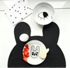 Cute Bear Silikonowe podkładki Tabela Serwetki Dzieci Maty Podkładki Coaster Dish Protector Stand Decoration Dinner Kuchnia Akcesoria T200703
