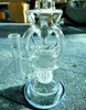 Copo de vidro grosso Twisty Cachimbos de água Bong Heady Dab Rigs Cachimbos de água holográficos bongs para fumar com 10 braços perc 14 polegadas atacado de fábrica