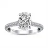 Srebrne pierścienie Biżuteria Kobiety Wedding Diamond Pierścionki Pierścionek zaręczynowy