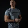 Koszulki męskie T Shirt Mężczyźni Krótki Rękaw Summer Casual Bawełna Running Sport Siłownia Tshirt Fitness Mężczyzna Czarny Biały Trening Odzież Topy