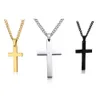 Colliers pendentifs de croix en acier inoxydable pour hommes