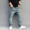 hip hop jeans homens afilados