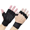 Half Finger Weight Lifting Gloves SBR Diving Fabric Gym Fitness Gloves Hand Palm Protector With Wrist Wrap Crossfit Workout Q0107