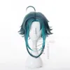 Другие мероприятия Party поставляет Genshin Impact Xiao парик косплей темно-зеленые короткие прямые термостойкие синтетические волосы взрослые женщины Хэллоуин