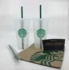 Starbucks 24oz / 710ml riutilizzabile Venti Tumbler smerigliato con cannucce bevute bevande ghiacciate spesse tazze di plastica per caffè cappuccinoPx71px71