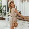 Women Bow Sleeveless Wide Leg Short Jumpsuits Rompers Casual Loose Bow Tie Playsuits Leopard Sleeveless Short Rompers T200704