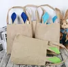 vente chaude lapin de pâques oreille paniers chasse aux oeufs de pâques sacs sac à main enfants sac de bonbons seau cadeau sacs sacs de rangement en toile de jute