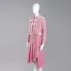 LY varış kadın moda kışın pembe renk karışık yüksek kaliteli kısa versiyon yün giyim tüvit coat1