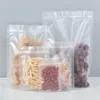 100pcs lot Frosted Zipper Plastic Bag Reusable Self Seal Pouch Flat Bottom Smell Proof Food Storage Packing Bags for Snack Tea Coffee