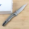 Épine verte, couteau pliant en alliage de titane ZT0707 lame VG10, manche 3D en fibre de carbone titane