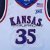 2020 New Kansas Jayhawks College Maglia da basket NCAA 35 Udoka Azubuike Bianco Blu Tutte cucite e ricamate da uomo Taglia giovanile