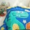 Dinosaur Only 100 Cotton Blanket Quilt cover for Kids and Adults Bedroom School Duvet Cover High Quality LJ201015